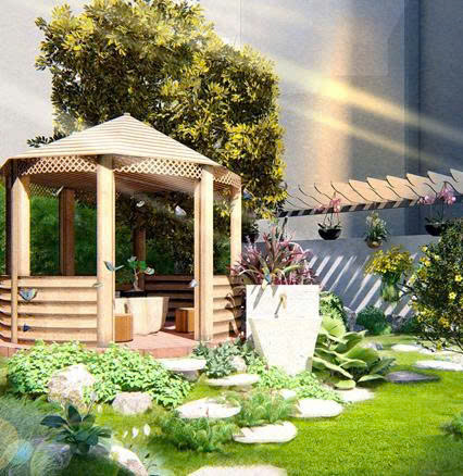 THIẾT KẾ SÂN VƯỜN NHÀ PHỐ