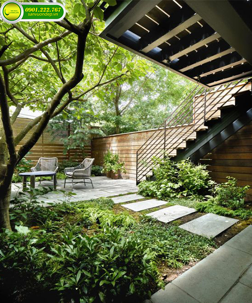 trang trí sân vườn biệt thự