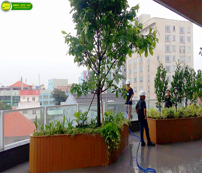 THIẾT KẾ THI CÔNG VƯỜN TRÊN MÁI KHU DÂN CƯ